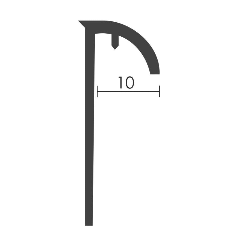 Bolta Íves élvédő PVC 10mm 2,70m 42106 - Csempe Mester