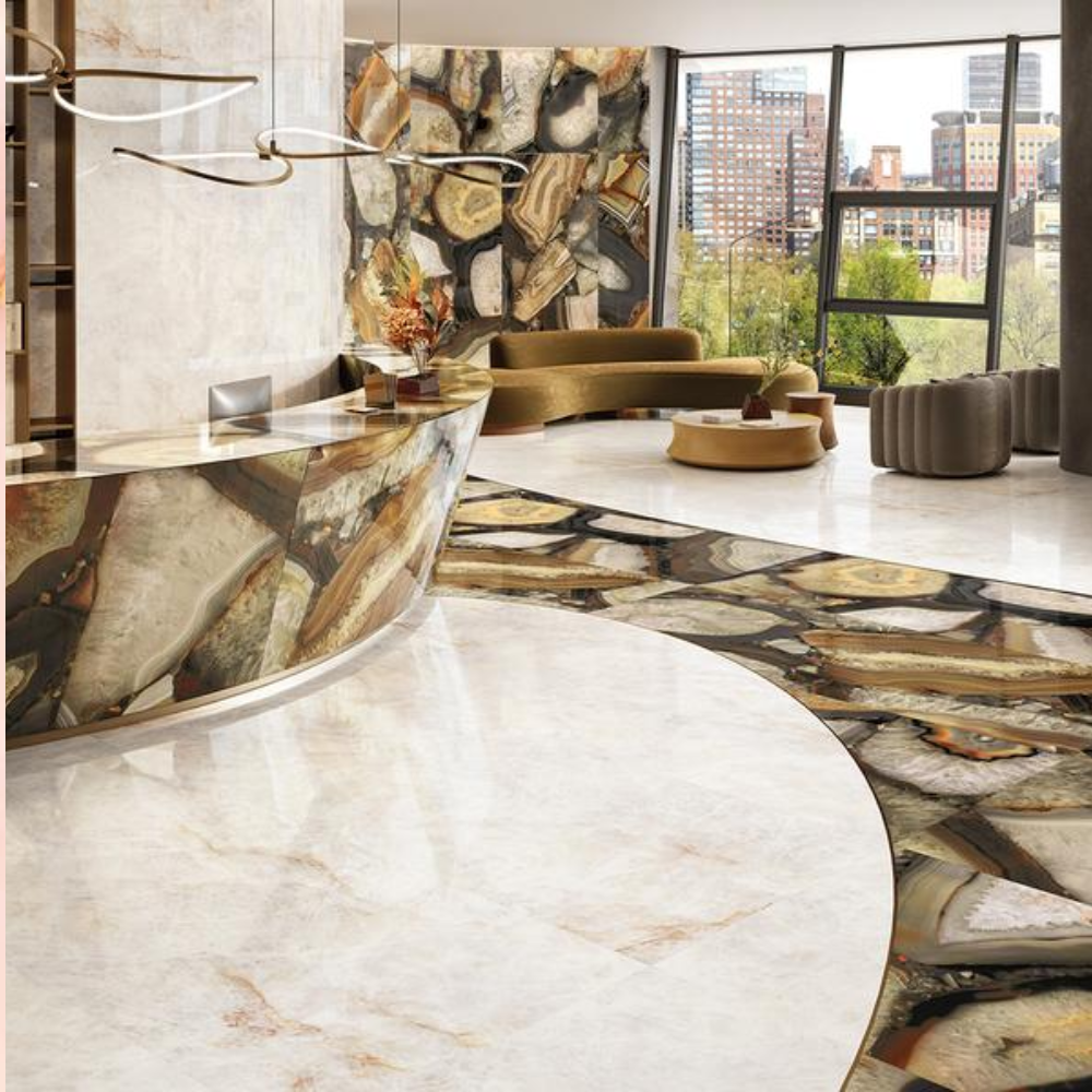 Tele Di Marmo Precious Crystal Ambra Fényes 60x120 Csempe