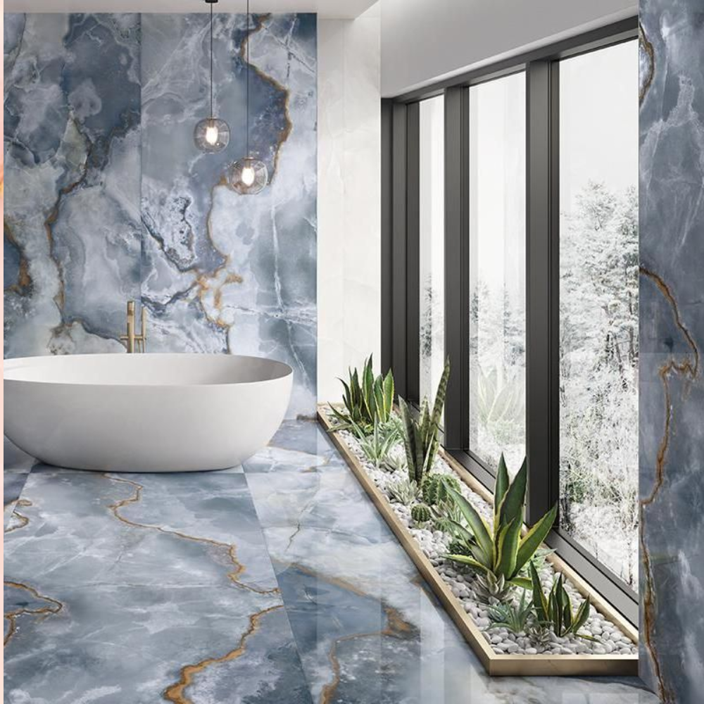 Tele Di Marmo Onyx Blue 120x120 Csempe