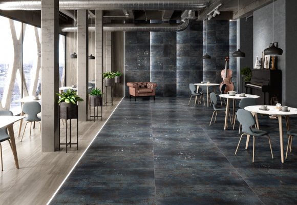 TAU Metal Royal Blue 60x120 Csempe