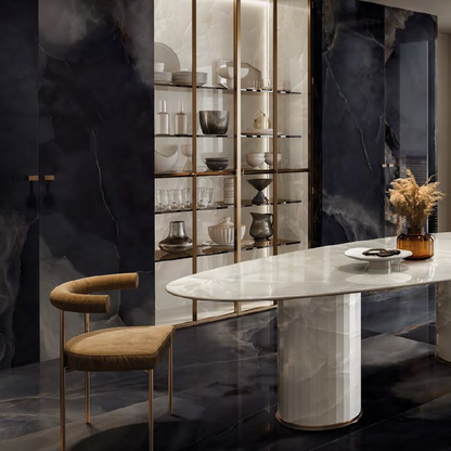 Tele Di Marmo Onyx Black 60x120 Csempe