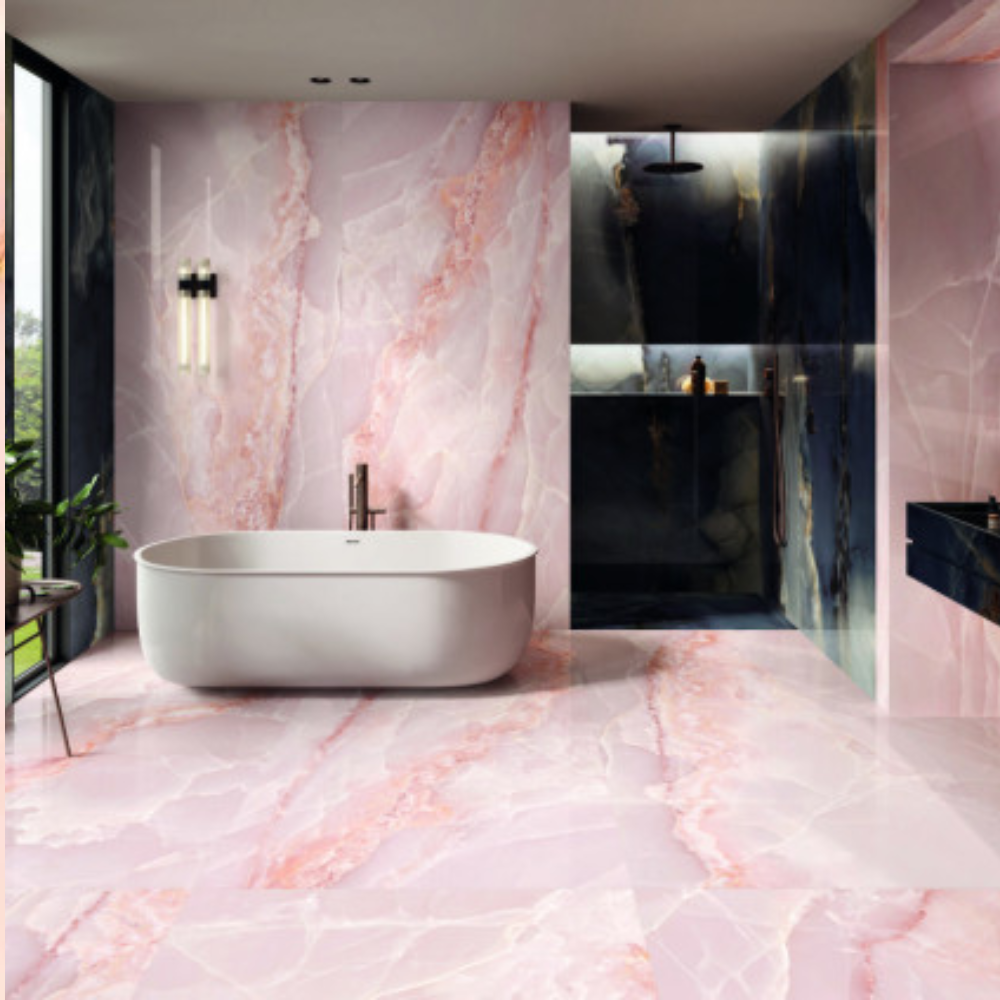 Tele Di Marmo Onyx pink 120x120 Csempe