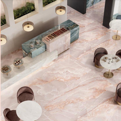 Tele Di Marmo Onyx pink 120x120 Csempe