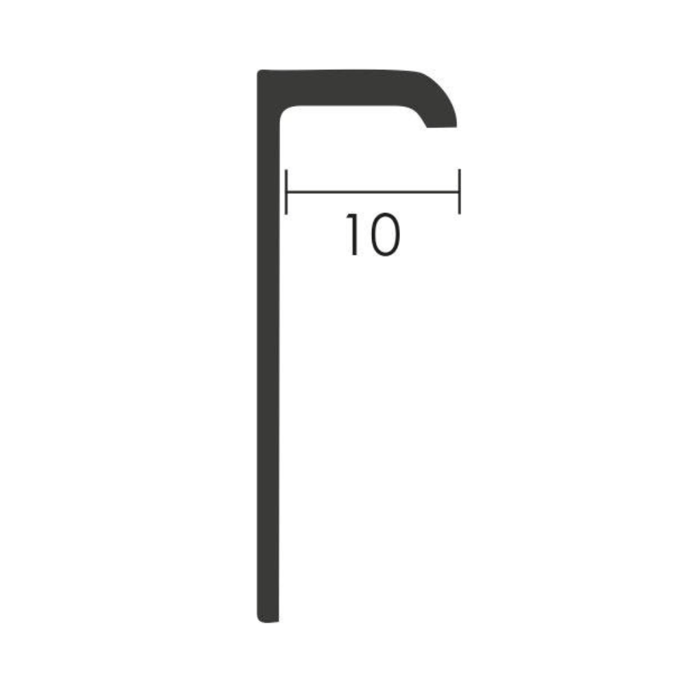 Bolta Szögletes élvédő PVC 10mm 2,7m 42126 - Csempe Mester