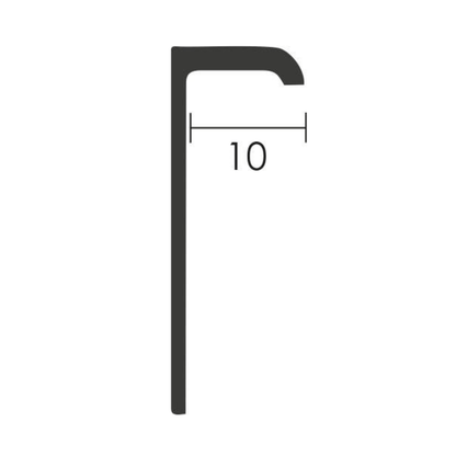 Bolta Szögletes élvédő PVC 10mm 2,7m 42126 - Csempe Mester