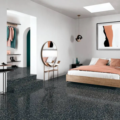 Flake Black Medium 60x60 Csempe
